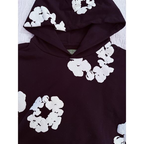 Denim Tears Hoodie Mens Sz Medium Black Cotton Wreath Streetwear 100% AUTHENTIC - Picture 6 of 12